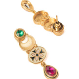 Isvaraah 2.0 Gold Plated Multicolored Choker Necklace Set with Pair of Earrings