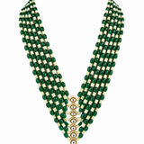 Emerald Elegance Multi-Layer Beaded Necklace