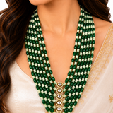 Emerald Elegance Multi-Layer Beaded Necklace