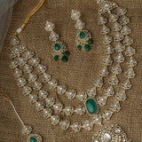 Vehraya Kundan Polki Necklace Set & Mangtika