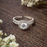 Zia 2.0 Silver Plated Womens Zircon Ring