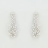 White Finish Zircon Dangler Earrings