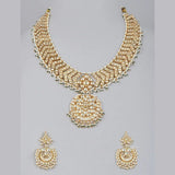 Gold Finish Kundan Polki Necklace Set