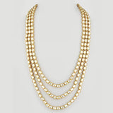 Gold Finish Kundan Polki Layered Necklace