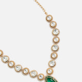 Signature Green Polki Necklace Set