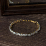 Gold Plated Synthetic Stone Womens Bracelet