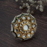 Gold Plated Womens Kundan & Polki Ring