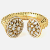 Gold Plated Kundan, Polki Womens Kada