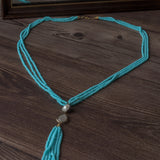 Blue Womens Short Necklace