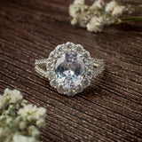 Zia 2.0 Silver Plated Womens Zircon Ring