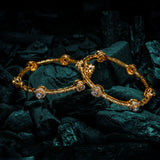 Gold Plated Womens Synthetic Stone Pair of Bangles