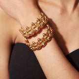 Isvaraah Gold Plated Womens Pair of Bangles