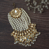 Gold Plated White Womens Beaded Paasa