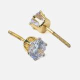 Gold Plated Womens Pair of Stud Earrings