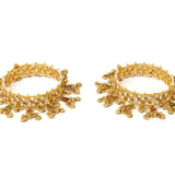 Gold Plated Multicolored Womens Kundan, Polki Pair of bangles