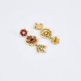 Morpankh Gold Plated Multicolored Womens Kundan, Polki Choker Necklace Set with Pair of Earrings (Freesize)