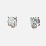 Zia Silver Plated Womens Zircon Pair of Earrings (Freesize)