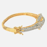 Gold Plated Zircon Womens Kada