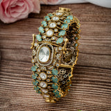 Florence Gold Plated Green Womens Zircon Kadas (2.4,2.6)