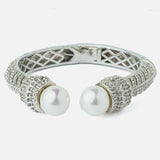 Silver Plated Zircon Womens Kada