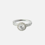 Zia 2.0 Silver Plated Womens Zircon Ring