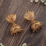 Isvaraah 2.0 Gold Plated Pink Womens Pair of Jhumka Earrings
