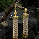 Gold Plated Womens Kundan, Polki Pair of Kaleeras