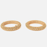 Gold Plated Temple Womens Pair of Bangles
