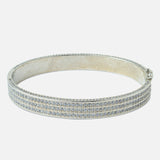 Silver Plated Zircon Womens Kada