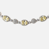 Silver Plated Yellow Womens Short Necklace