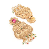 Isvaraah 2.0 Gold Plated Pink Womens Pair of Chandbali Earrings