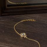 Gold Plated Kundan, Polki Womens Bracelet