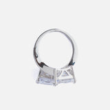 Silver Plated Womens Zircon Ring