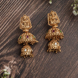Isvaraah 2.0 Gold Plated Womens Pair of Jhumka Earrings