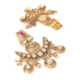 Isvaraah 2.0 Gold Plated Pink Womens Pair of Chandbali Earrings