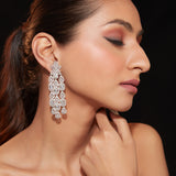 Zia Silver Plated Womens Zircon Pair of Earrings