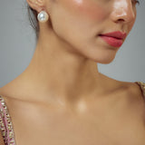 Florence White Pearl Womens Pair of Studs Earrings (Freesize)