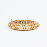 Saadgi Gold Plated Multicolored Womens Kundan, Polki Kadas (2.4,2.6)