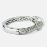 Silver Plated Zircon Womens Kada