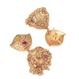 Isvaraah 2.0 Gold Plated Pink Womens Pair of Jhumka Earrings