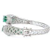 Florence Silver Plated Green Womens Kada