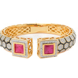 Florence Gold Plated Red Womens Kada