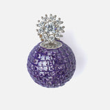 Silver Plated Purple Womens Pair of Drop Earrings