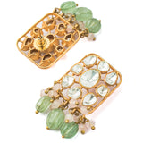 Antara Pink & Green Kundan Choker Necklace Set with Pair of Earrings