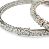 Zia Silver Plated White Womens Zircon Pair of Bangles