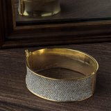 Gold Plated Zircon Womens Kada