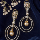 Gold Plated Womens Pair of Hoop Earrings