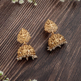 Isvaraah 2.0 Gold Plated Womens Pair of Jhumka Earrings