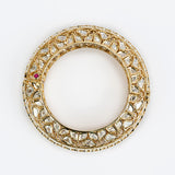 Saadgi Gold Plated Multicolored Womens Kundan, Polki Kadas (2.4,2.6)
