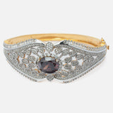 Gold Plated Purple Colored Zircon Womens Kada